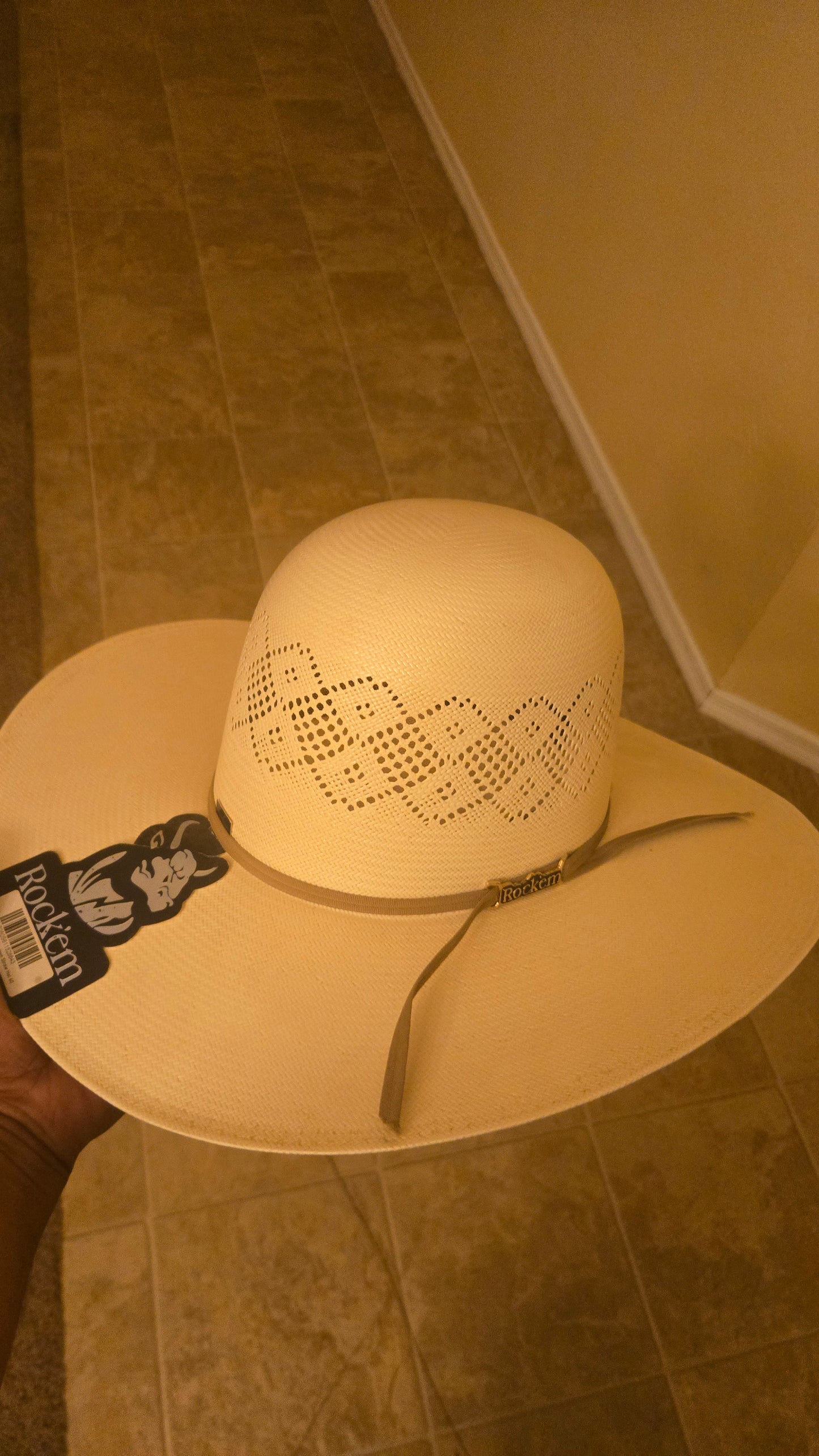 Rock'em 100X Curry Open Crown Straw Braid 4.25" Brim
