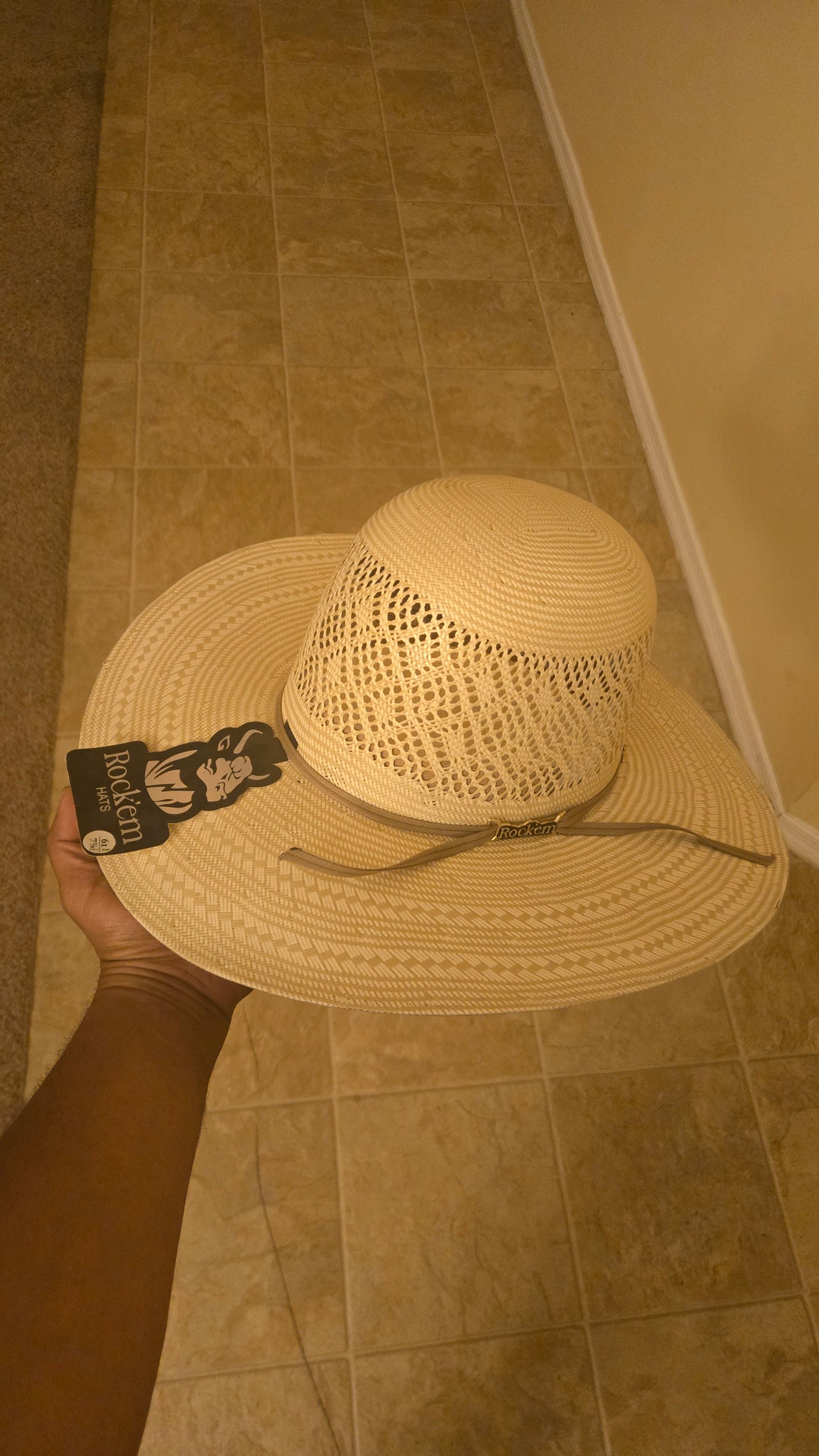 Rock'em 100X Maverick Open Crown Straw 4.25" Brim