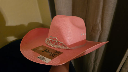 Twister Youth Pink Tiara Straw