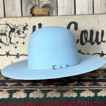 Private Label by Rodeo King - Open Crown 100% Fur Felt (Rabbit)| Powder Blue